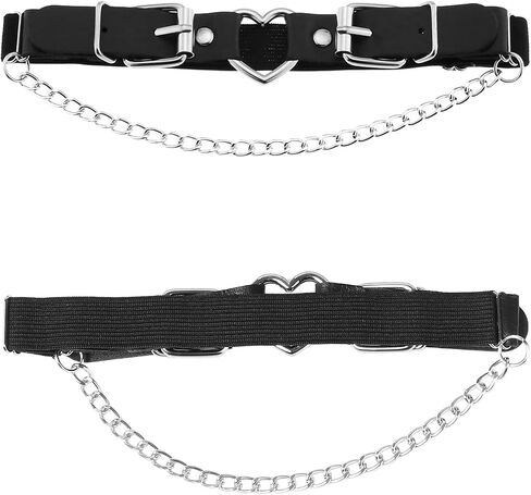 NEWITIN 6 Pieces PU Leather Garters Sexy Punk Garter Thigh High Garters for Women in Saudi Arabia