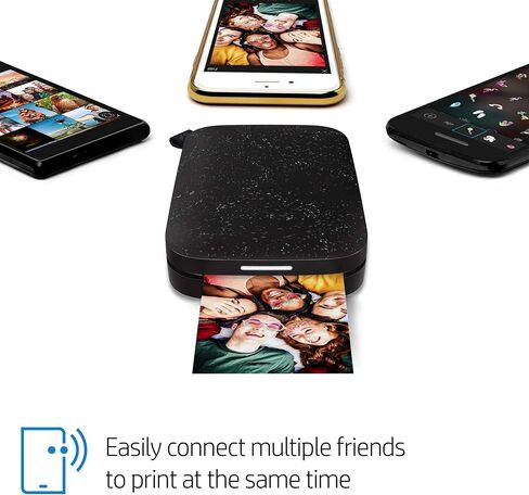 HP Sprocket Portable 2x3 Instant Photo Color Printer (Black Noir) Zink Paper Bundle in Saudi Arabia