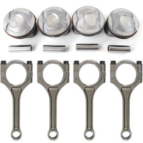 Engine Piston and Connecting Rods Kit Fits for 2010-2018 Kia-Soul Rio 1.6L, for 2010-2017 Accent 1.6L Engine Replace OE 23510-2B010 23041-2B600 23041-2B610.