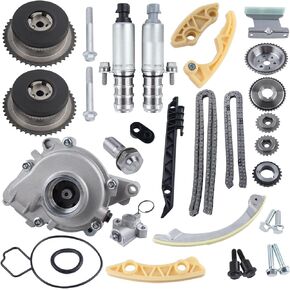 MUCO Engine Timing Chain Kit ‎9-4201SB1K3 VVT Sprocket Water Pump Compatible with Equinox 11-17 Malibu Impala Captiva Sport Orlando Terrain LaCrosse Verano Regal 2.4L Cam Phaser Timing Chain Tensioner