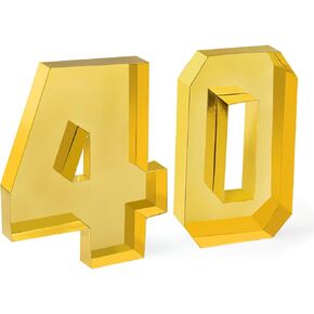Cardboard Number for Charcuterie 40 Set Fillable Tray 10.2'' Gold Charcuterie Paper Box for 40th Birthday Anniversary Party Decorations Chocolate Candy Cupcake Container