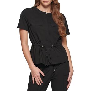 سترة نسائية من Calvin Klein Missy Everyday بأكمام قصيرة وحزام مبطن in Kuwait