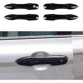 CKE No Adhesive Snap-on Compatible with Toyota Camry 2025-2018 for Corolla Corolla Cross Venza Avalon Pruis Accessories Car Exterior Door Handle Cover Trims -Glossy Black