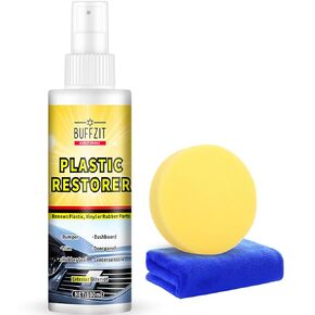 Crystal Coating for Car Plastic Parts, Plastic Restorer Cars Plating Refurbishing Agent for Exterior & Interior Coating Spray for Dashboard, Trim, Panel - 3.4oz/100ml