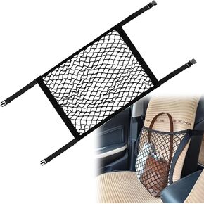 Car Seat Net and Car Net Front Seat Organize - Expandable Front Seat Caddy Car Organizer Storage Automobile Mesh Net Purse Handbag Holder Fits Most Vehicles - Car Organizer Front Seat Organizer