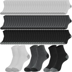 100 Pairs Quarter Socks Bulk - Breathable Athletic Casual Ankle Socks - Comfort Soft Value Pack for Men Women