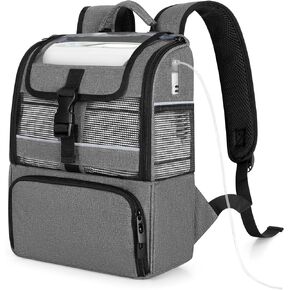 CURMIO Portable Oxygen Concentrator Backpack Compatible with Rhythm Healthcare P2/P2-E6/P2-E7, POC Travel Bag with Breathable Mesh Panels, Bottom Pocket for Charger, Cannula and Battery, Bag Only in Saudi Arabia