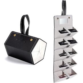 Menoeceus Sunglasses Organizer Case Travel Glasses Case Multiple Pairs Eyeglasses Storage Holder Box 5 Slot for Women Men