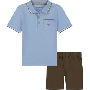 Calvin Klein Boys 2pc Polo Short Set