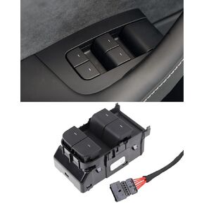 KKTR-CAR Window Switch, Push Button, Black, Manual, Compatible with Tesla Model 3 2017-2023 Model Y 2019-2025, OEM 108103702G