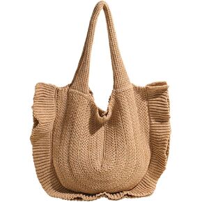 Crochet Beach Bags For Women Trendy Summer Cute Beach Tote Bag Aesthetic Knit Bag Vacation Handbags Crochet Purse