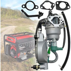 Huayi Dual Fuel Gener-ator Carburetor LPG/CNG Conversion Kit Replacement For Predator Craftsman Generac Duromax 9000 8750 7000 6500 5500 Hon-da GX390 GX340 188F Manual Choke 4.5KW-6.5KW