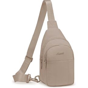 LOVEVOOK Sling Bag for Women, Puffer Crossbody Bags for Women, Small Sling Backpack, Travel Hiking Chest Bag Daypack