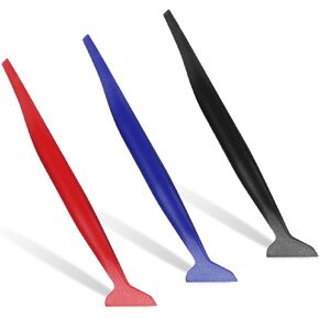 3PCS Car Micro Squeegee Curves Slot Tint Tool Set, Flexible Vinyl Wrap Squeegee Tool Kit, 3 in 1 with Different Hardness for Installing Vehicle Wraps and Auto Stickers