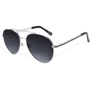 Fonhcoo Retro Trendy Aviatiater Sunglasses for Women Classic Shades Double Bridge Sun Glasses UV400 Lens