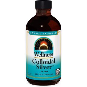Source Naturals Wellness Colloidal Silver 45 ppm, Supports Physical Well Being* - 8 Fluid oz