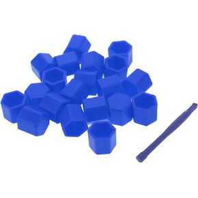 Wheel Lug Nut Bolt 19mm Rims Tire Nut Screws Dust Cap Cover Nut Protection Silicone Orange Outer with Removal Tool