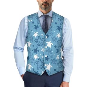 Men's Suit Vests Casual Formal Dress Vest Business Slim Fit Waistcoat Vest for Suits Tuxedo with Back Strap S-4XL