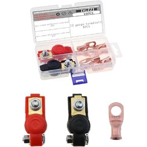 Dgzzi 10pcs Auto Pure Copper Epial and Spector Quick Equistries Battery Terminal مجموعة للشاحنات والقوافل