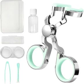 Contact Lens Applicator Tool, Color Contact Lenses Wearing Aids, Portable Eye Opener for Easier Apply/Remove Contact Lens, Travel Size, Blue