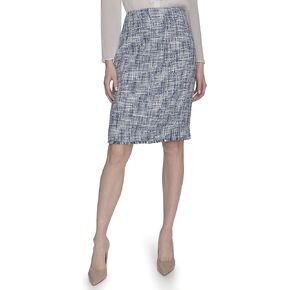 Calvin Klein Women's Open Front Tweed Suit Jacket