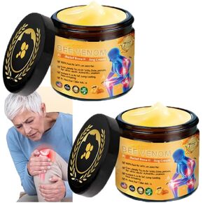 2 PCS Bee Venom Joint and Bone Cream, Bee Venom Joint Relief Cream Joint Care for Knee, Neck, Back, Hands, Feet Moisturizer (A, 1)