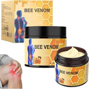 Bee venom arthritis soothing cream, professional bee venom arthritis, bee venom joint bone treatment cream, suitable for the back, knees, hands, neck, and feet, suitable for all skin types (2 bottles)