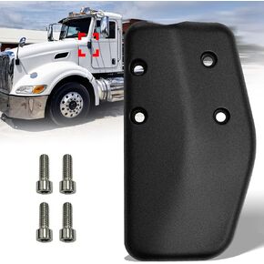 Door Mirror Bottom Mount Bracket for Peterbilt， Black Mounting Plate Aluminum Peterbilt 335 340 357 382 385 386 325 330 348 388 389 365 367 2005 and Onward Semi Truck Accessories Passenger Right Side
