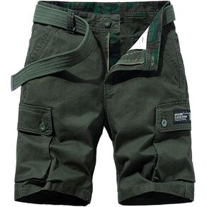 Men's Slim Fit Military Cargo Shorts Summer Multi Pockets Cotton Tactical Shorts