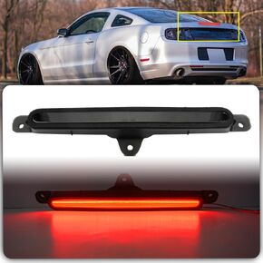 nsautolighting Led Third Brake Light for 2005 2006 2007 2008 2009 For'd Mustang Rear High Mount LED Center Tail Brake Lamp Replacement CHMSL OEM 6R3Z-13A613-A Smoked Lens