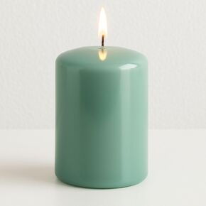 Biedermann & Sons 45-Hour Long Burning Unscented Pillar Candles, Portobello Beige, 3 x 4 Inch - Set of 6