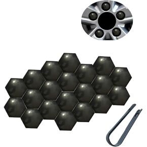 20 PCS Car Wheel Cups ， 0.83 بوصة تغطي الجوز العروة العالمي أغطية الترباس ， واقي المسمار المحور التلقائي مع أداة مزيل ， أغطية جوز العروة ， الملحقات الخارجية للسيارات (أحمر) in Kuwait