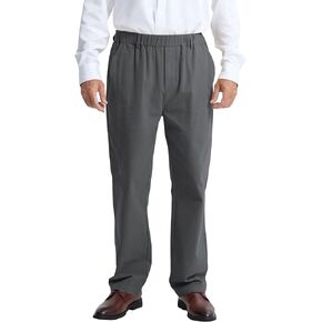 LETAOTAO Mens Elastic Waist Pants - Relaxed Fit Stretch Waistband Pull On Cotton Twill Casual Pants for Seniors in Kuwait