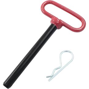 5/8 x 4 Inch Trailer Tow Hitch Pin and Clip, Tractors Hitch Cotter Pins for RV, Tractor, Lawn Mower (Red)