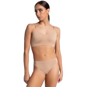 Capezio Women's Seamless Clear Back Bra With Transition Straps