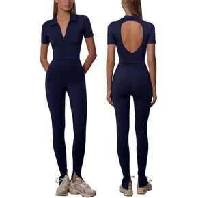 حليمة bodycon للنساء مثير عاريات الأكمام القصير عالية الخصر على قطعة واحدة من القطط النحيفة