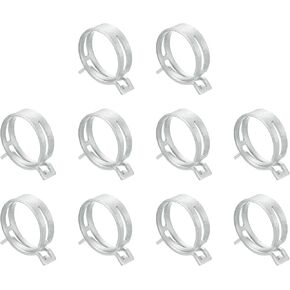 uxcell 10pcs نوع الربيع النطاق النقل العمل الوقود/مشبك أنابيب خرطوم السيليكون ، 37 مم هواء انخفاض ضغط الهواء مشبك خرط