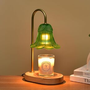 Candle Warmer Lamp with Timer Dimmer for Bedroom, Wax Melt Warmer Lamp with 2 Bulbs for Jar Candles, Mothers Day Birthday Gifts for Mom Women (Amber)