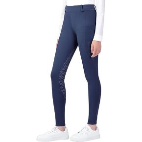 Harrison Howard Girls Riding Pants with Pockets & Belt Loops Full Seat Riding Tights for Girls