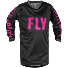 Fly Racing Mens Youth F-16 Jersey Black/Pink Ym, Black/Pink, Medium US