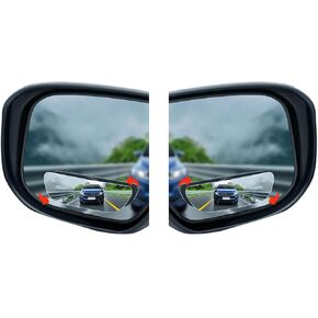Blind Spot Mirrors, 2 Pcs Black 3.9 Inch x 1.18 inch Angle Adjustable Self-adhesive Reverse Blind Spot Small Mirror for Car and Motorcycle (2)
