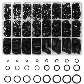 800PCS Nitrile Rubber Car O-Rings Kit, 24 Sizes NBR Metric Auto Sealing Gasket Washers Assortment Set for Plumbing, Vehicle Repair Accessories, Universal for SUV Sedan Truck