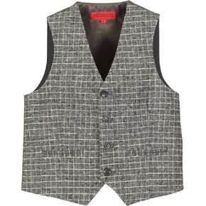 Gioberti Boy's Tweed Plaid Formal Suit Vest in Saudi Arabia