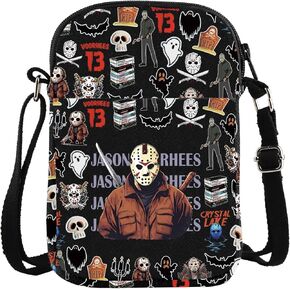 Horror Movie Inspired Crossbody Bag Series Killer Character Gift Jason Fans Bag Camp Crystal Lake Gift Spooky Season Gift