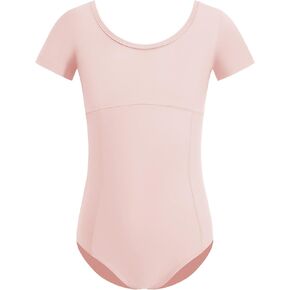 Girls Short-Sleeve Dance Leotards for Ballet & Gymnastics in Kuwait