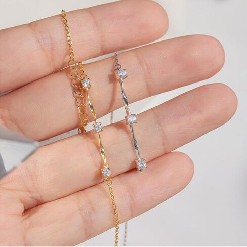 Lovecom Mobius Infinity Birthstone Charm Bracelet Link for Women 925 Sterling Silver CZ Twisted Bracelet Gold Friread in Saudi Arabia