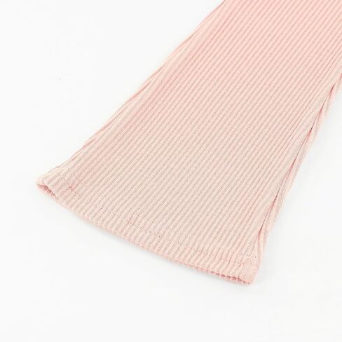 ACESTAR Girls Ribbed Knit Bell Bottom Pants Toddler Elastic Waist Ruffle Leggings Flared Pants (2-10 Years) in Saudi Arabia