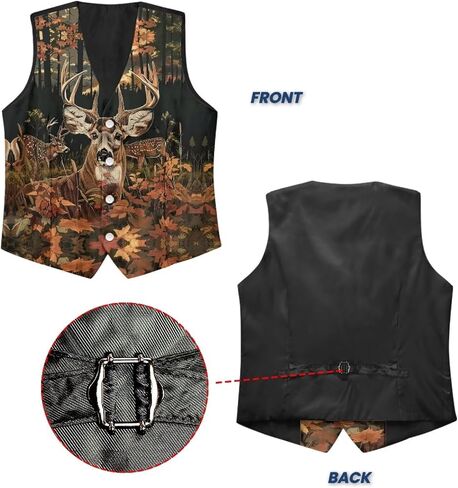 DISNIMO Men's Formal Suit Vest Slim Fit Casual Business Dress Waistcoat Vest Big and Tall in Saudi Arabia