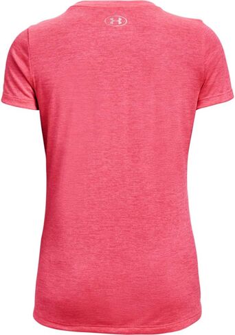 Under Armour Women's Tech Twist T-Shirt , Black Rose (664)/Metallic Silver , Medium in Saudi Arabia