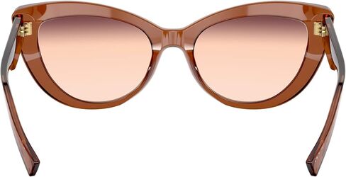 Versace VE 4388 53240P Transparent Brown Plastic Butterfly Sunglasses Orange Gradient Lens in Saudi Arabia